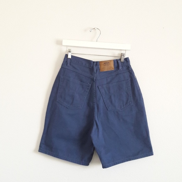 VTG Route 66 Indigo Blue High Waisted Shorts - Picture 3 of 6